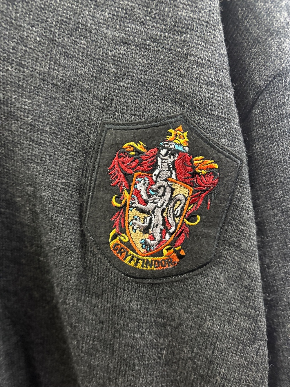 Harry Potter Gryffindor Sweater V-Neck Pullover Knit Collegiate Adult X-Large - Picture 4 of 9